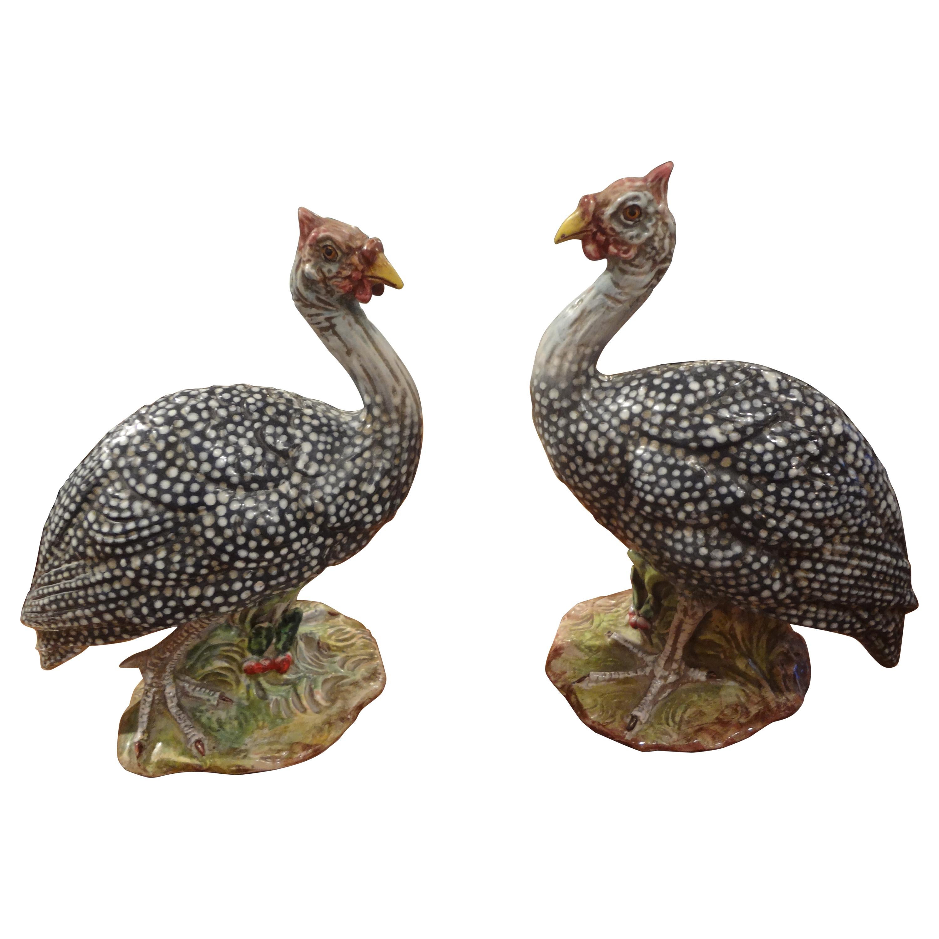 Pair of Italian Porcelain Pheasant Figures