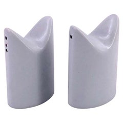 Pair of Italian Porcelain Salt and Pepper Shakers Postmodern