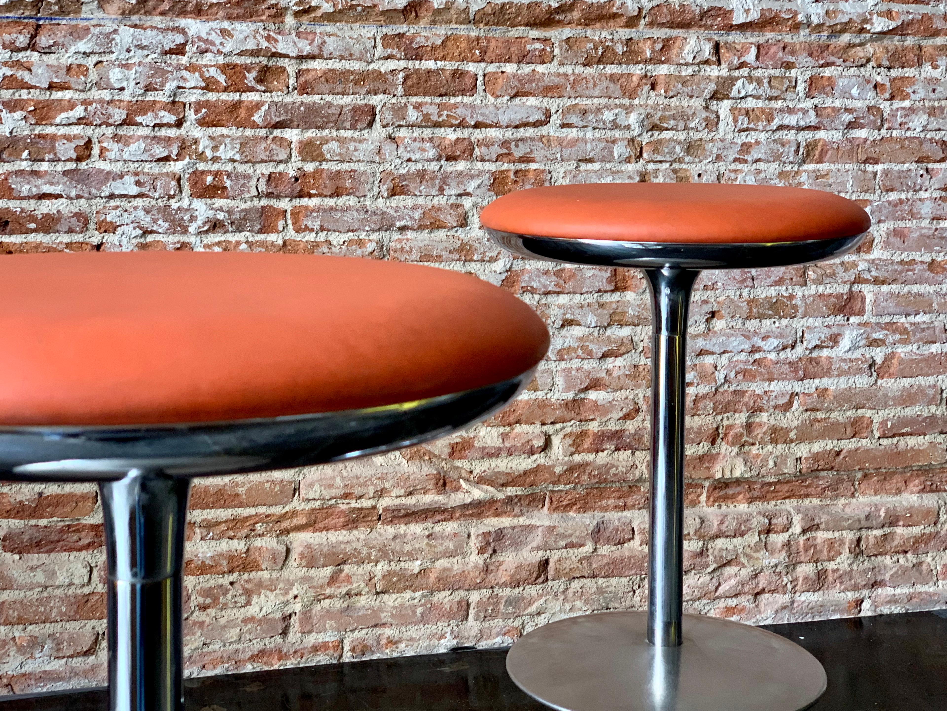 Pair of Italian Postmodern Bar Stools For Sale 1