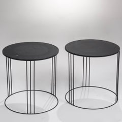 Pair of Italian Post-Modern Wire Side Tables, circa 1980s