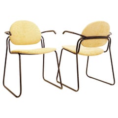 Pair of Italian Postmodern armchairs by Talin - 1980s - new upholstery