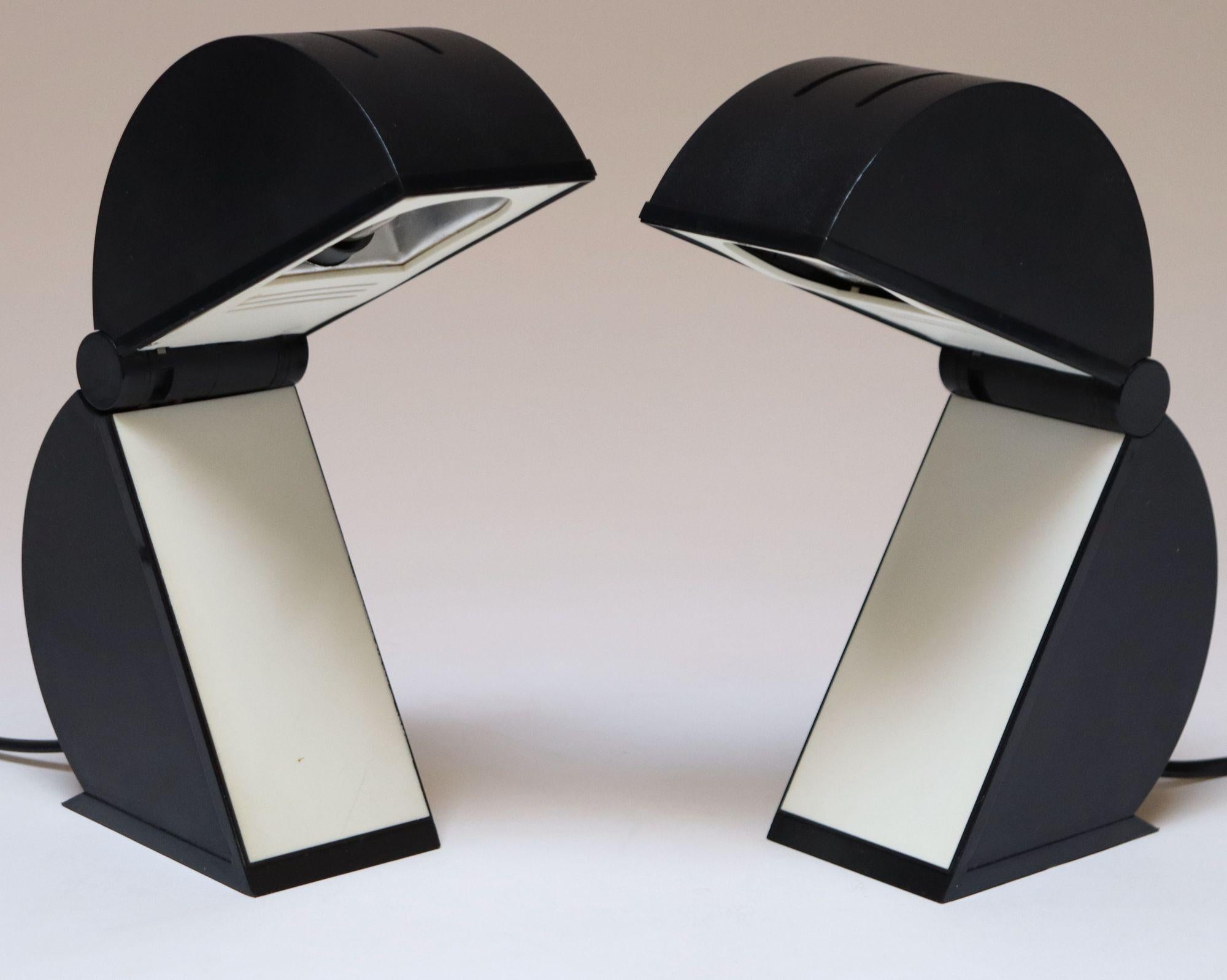 Fin du 20e siècle Paire de lampes de table pliables 