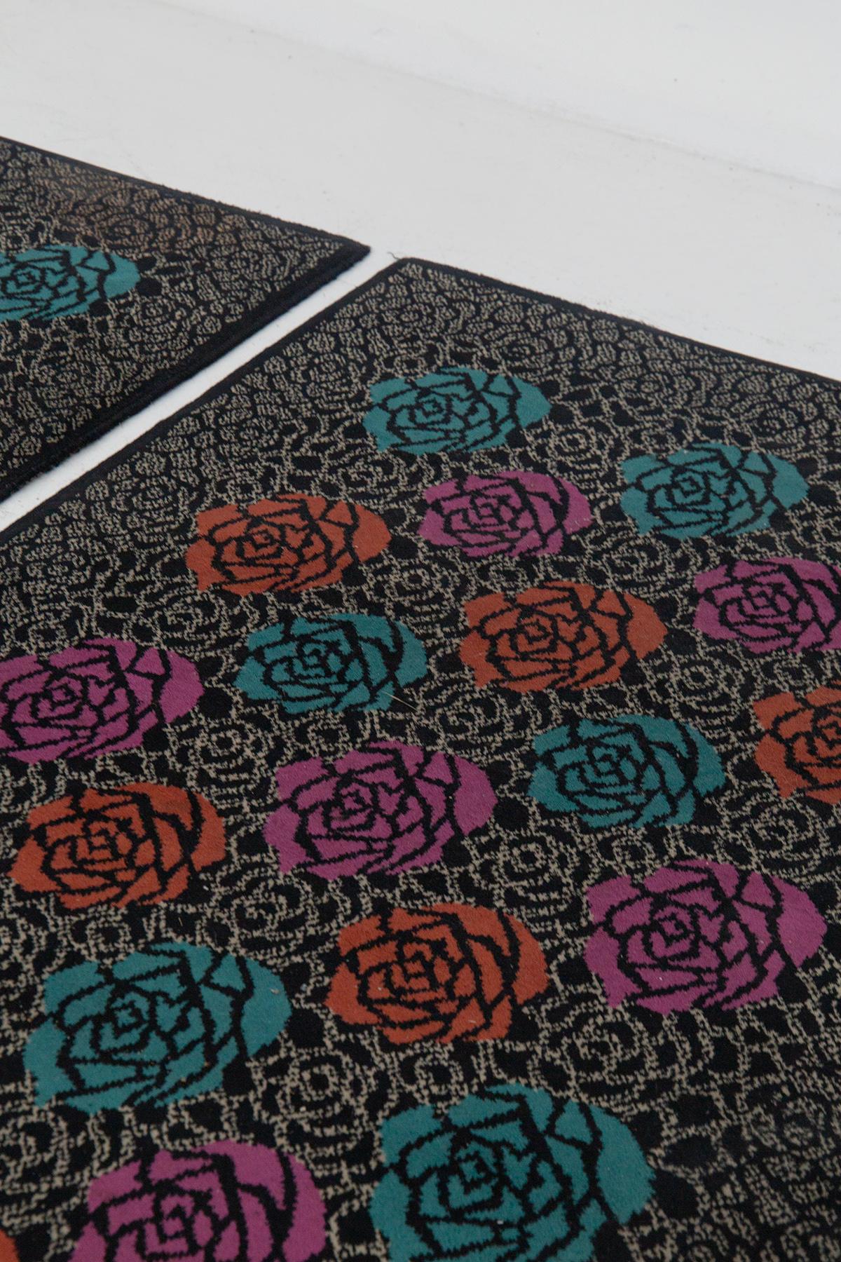 Lana Pair of Italian postmodern rug by Ottavio MiSSONI Mod. Rosita in vendita
