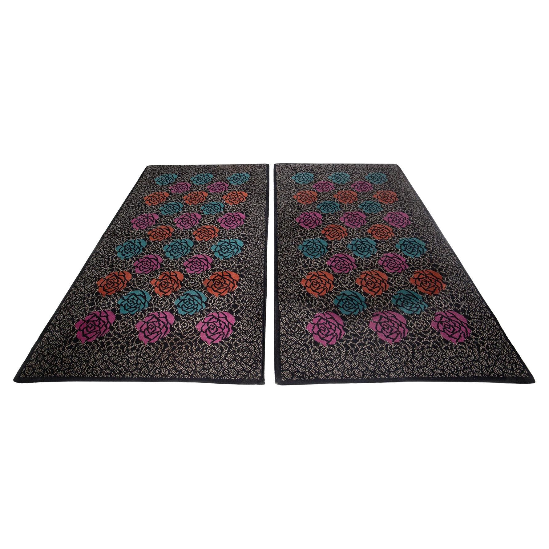 Pair of Italian postmodern rug by Ottavio MiSSONI Mod. Rosita in vendita