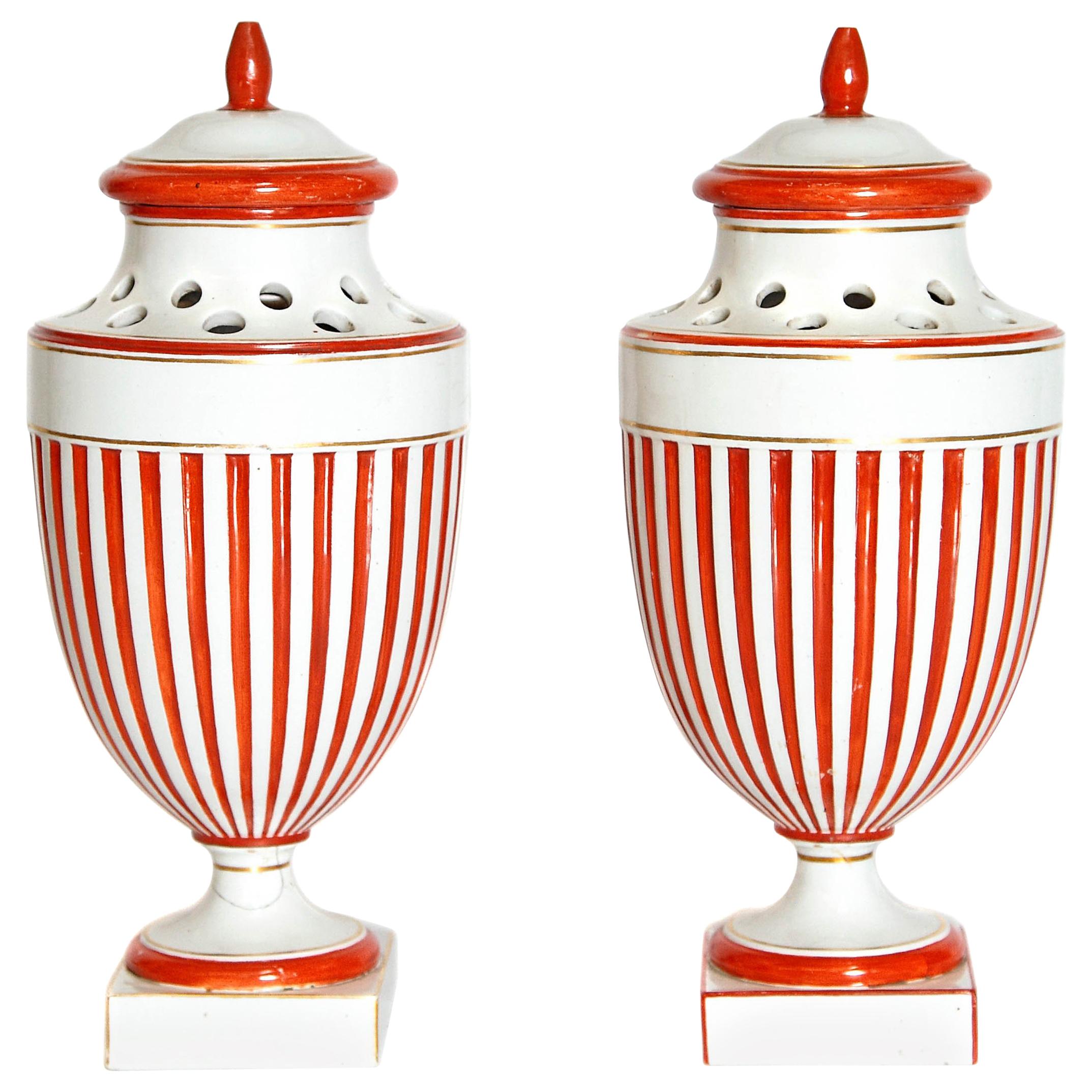 Pair of Italian Potpourri Urns