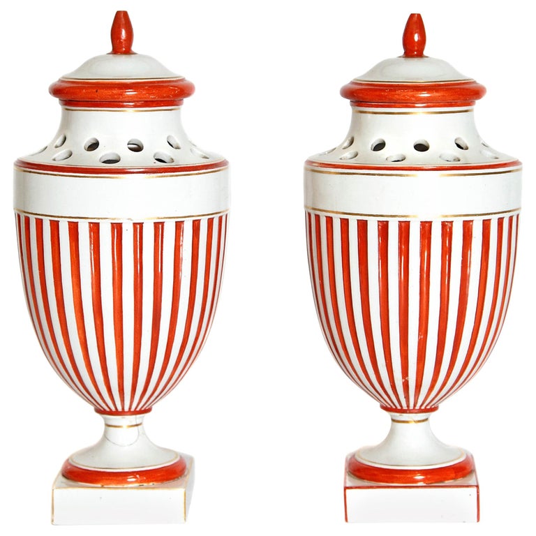 Pair of Italian Potpourri Urns at 1stDibs