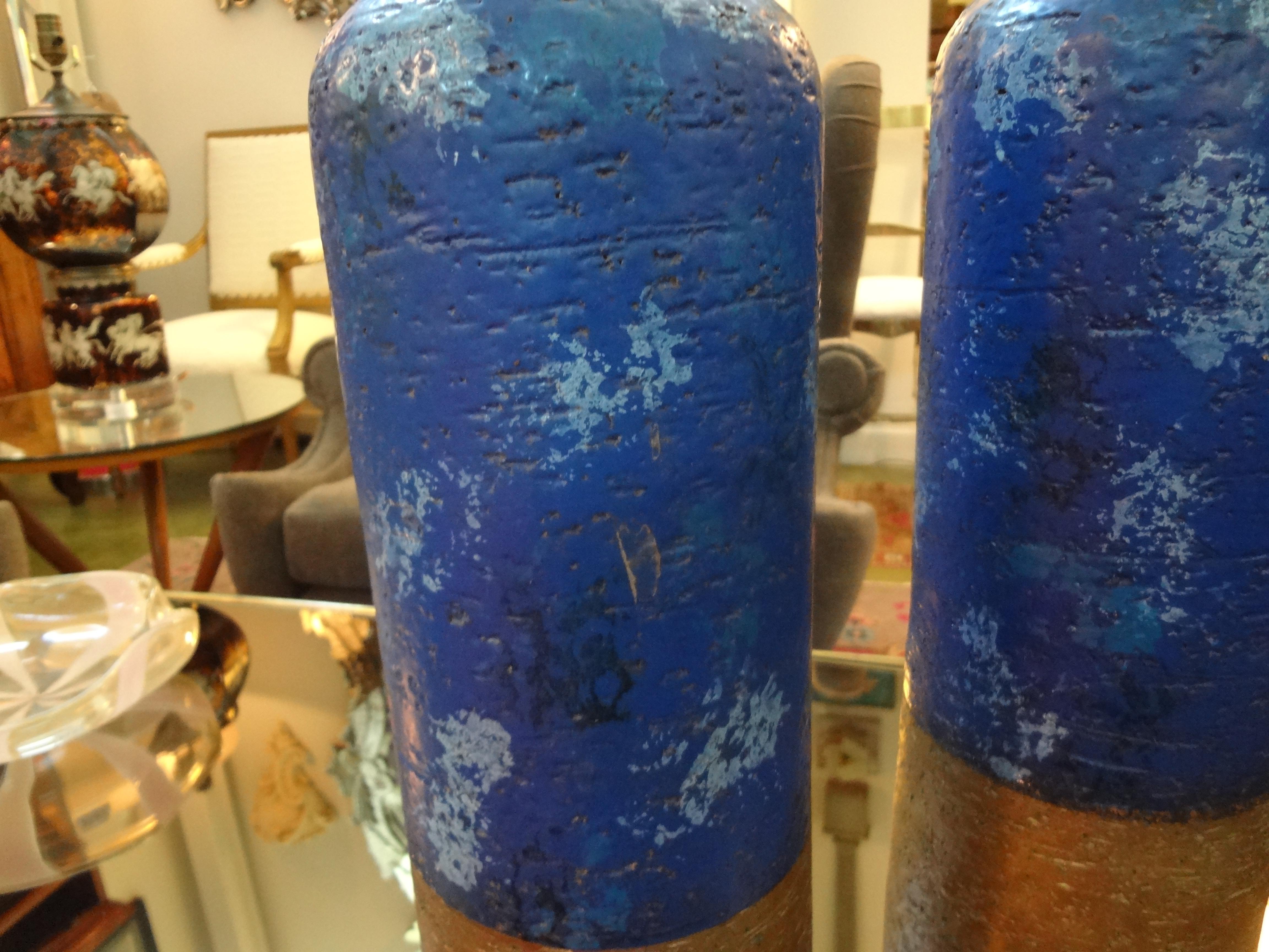 Coppia di lampade in ceramica italiana di Aldo Londi per Bitossi in vendita 1