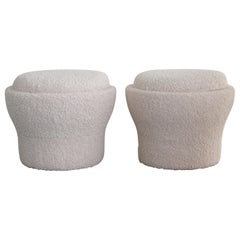 italian poufs Pair of Italian Pouf Ottomans