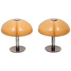 Pair of Italian Quadrifoglio Table Lamp by Gae Aulenti for Harvey Guzzini, 1970s
