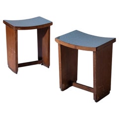 Pair of Italian rationalist stools in formica