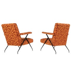 Pair of Italian Reclining Lounge Chairs
