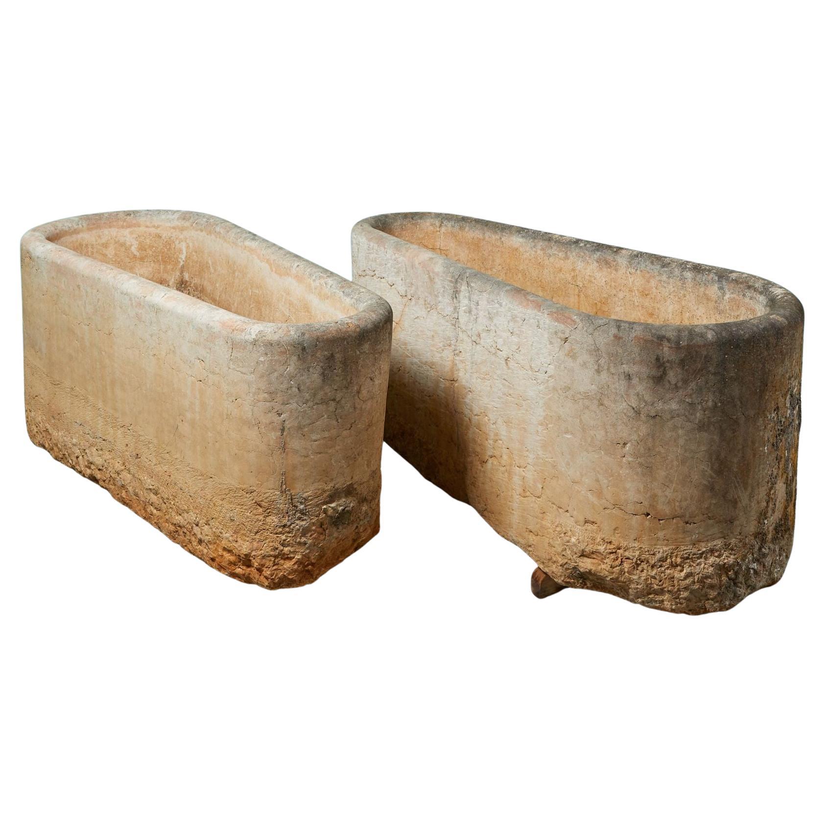 Pair of Italian Renaissance Baths Owned by Pope Julius ii For Sale