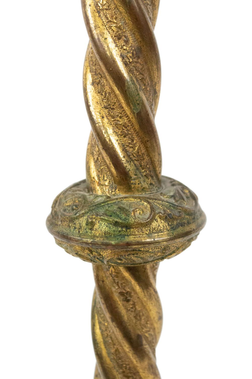 Pair of Italian Renaissance Brass Altar Candlesticks In condizioni buone in vendita a Queens, NY