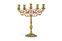 Pair of Italian Renaissance Bronze Candelabras