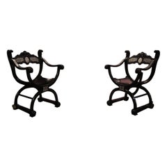 Paar italienische Renaissance-Sessel, Florentiner Werkstatt