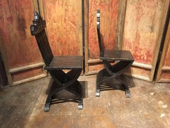 Pair of Italian Renaissance Revival Side Chairs, 19th Century