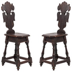 Paire de chaises d'appoint Sgabelli de la Renaissance italienne