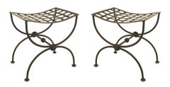 Pair of Italian Renaissance Wrought Iron Benches