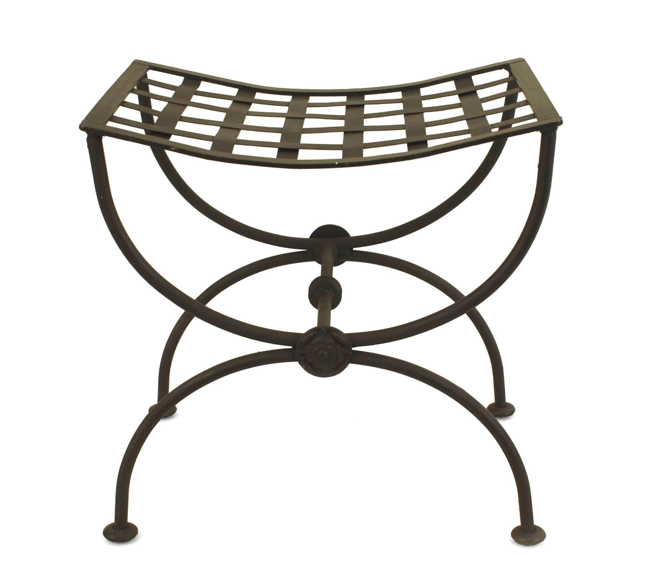 Pair of Italian Renaissance Wrought Iron Benches In Good Condition For Sale In New York, NY