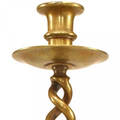 Pair of Italian Renaissance Style Brass Candlesticks