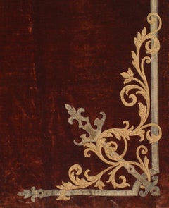 Pair of Italian Renaissance Style Brown Velvet Metallic Embroidered Drapes