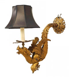 Pair of Italian Renaissance-Style Gilt Metal Wall Sconces