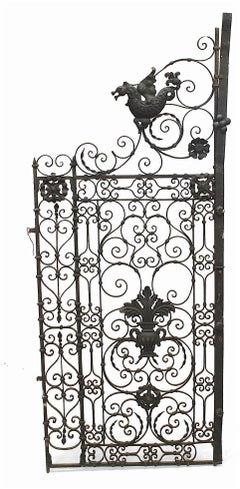 Pair of Italian Renaissance Style Black Iron Gates