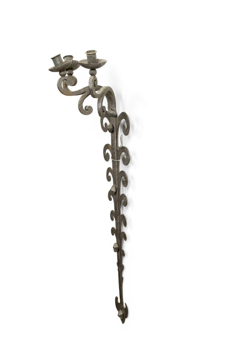 Pair of Italian Renaissance Style Wrought Iron Wall Sconces For Sale at  1stDibs | wrought iron sconces wall decor, image size:768x1141