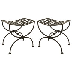 Paire de bancs en fer forgé de la Renaissance italienne