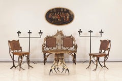 Pair of Italian Renaissance Wrought Iron Floor Torchieres