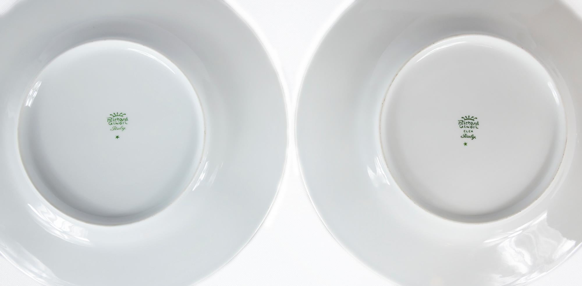 Pair of Italian Richard Ginori Porcelain Plates For Sale 2