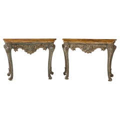 Paire de consoles italiennes rococo