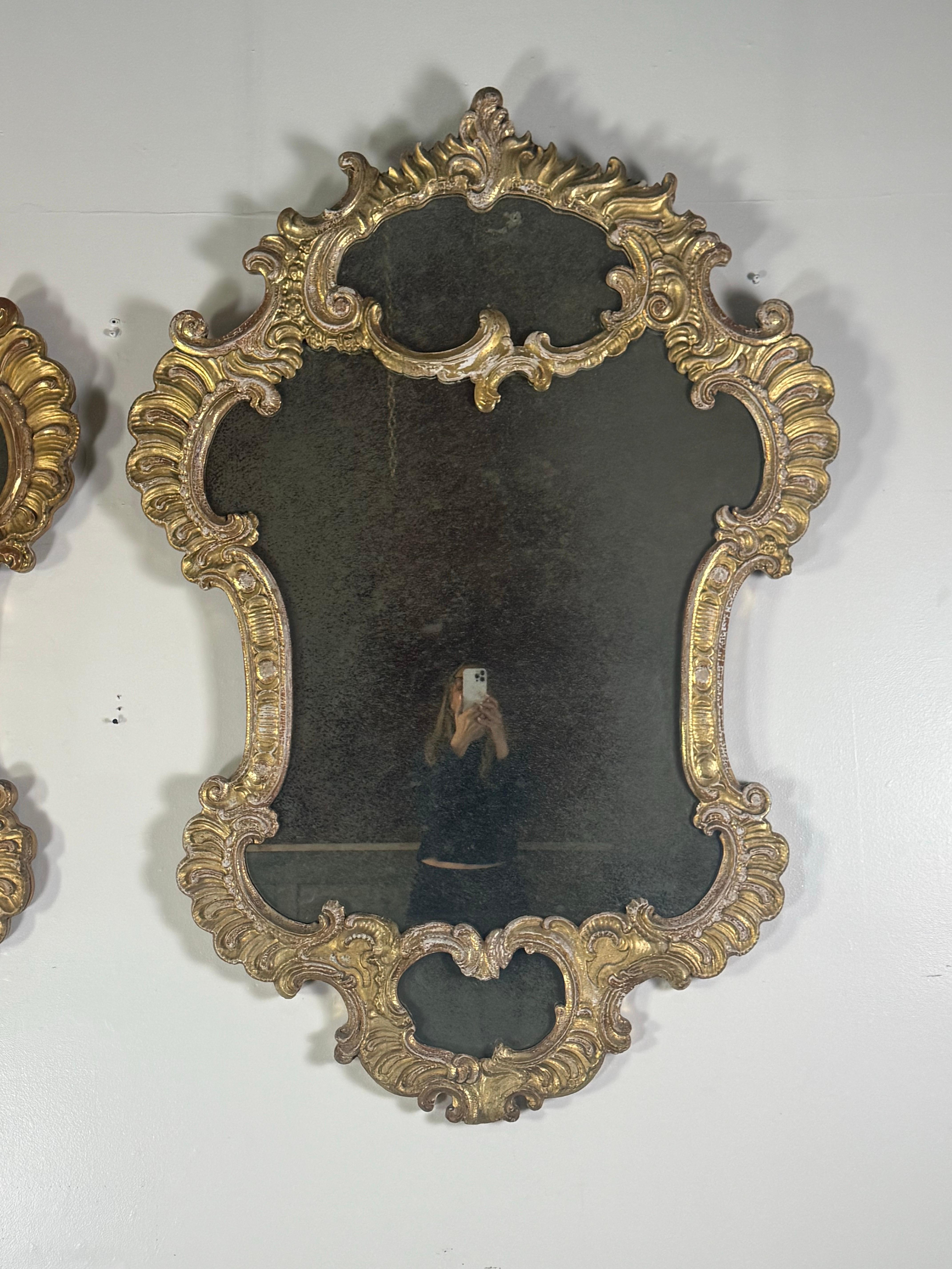 Pair of Italian Rococo Revival Giltwood Mirrors, Circa 1850–1870 For ...