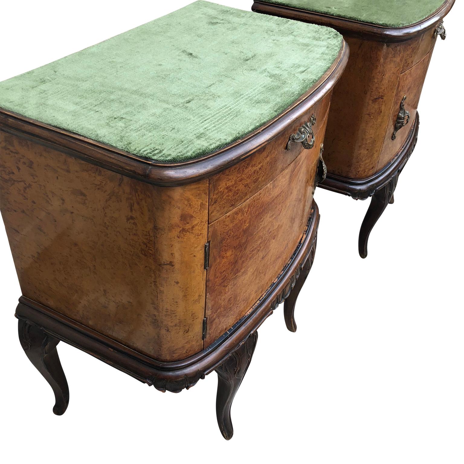 Pair of Italian Rococo Style Bed Side Tables 1