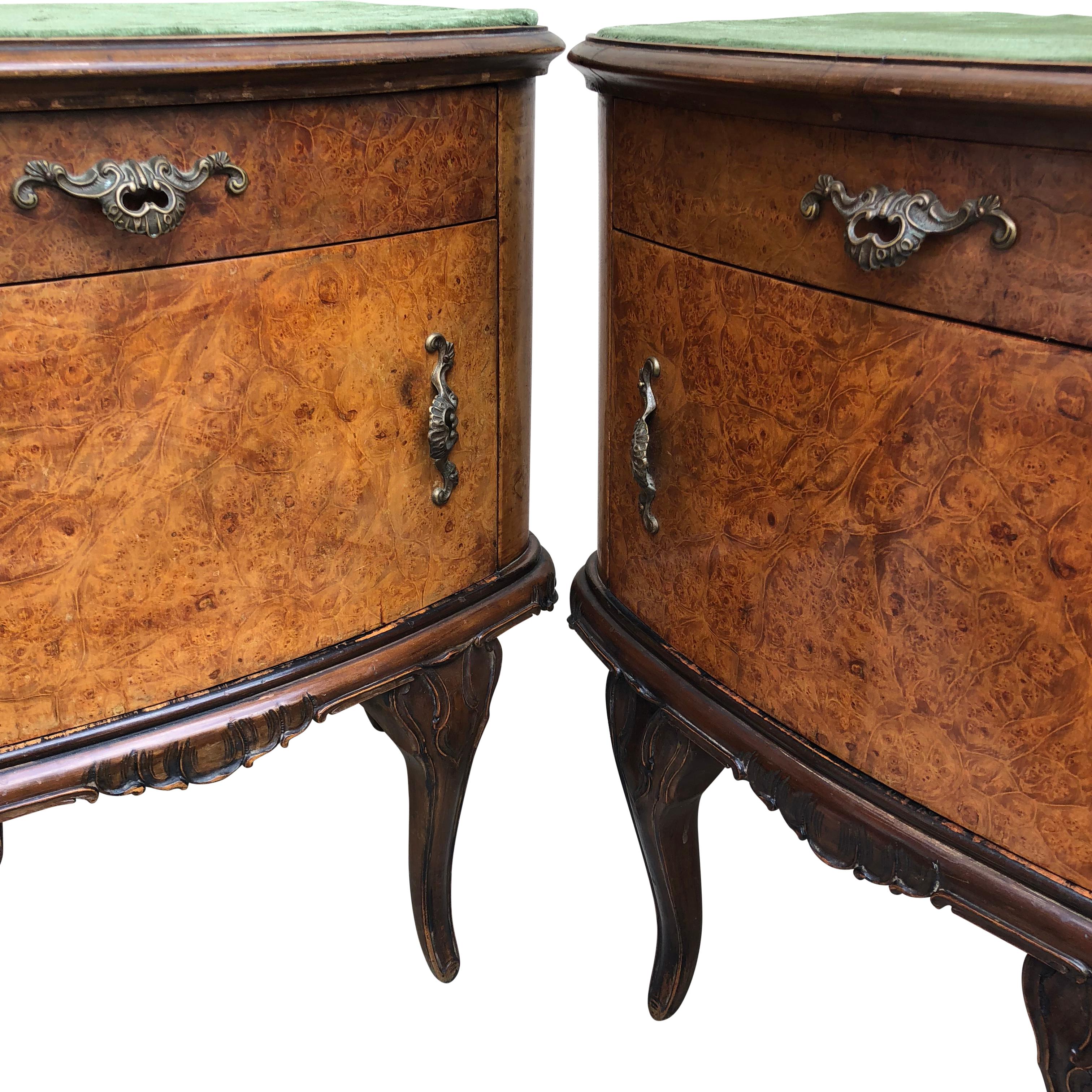 Pair of Italian Rococo Style Bed Side Tables 4