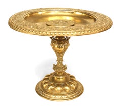 Pair of Italian Rococo Style Bronze Dore Compotes