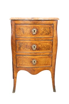 Pair Of Italian Rococo Walnut Commodinis