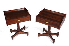 Pair of Italian Rosewood Bedside Tables by Sormani
