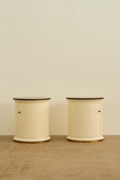 Pair of Italian Round Tables side tables bed side tables