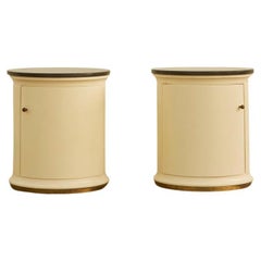 Pair of Italian Round Tables side tables bed side tables