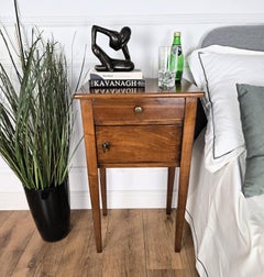 Pair of Italian Rustic Country Tuscany Wood Night Stands Bed or Side Tables