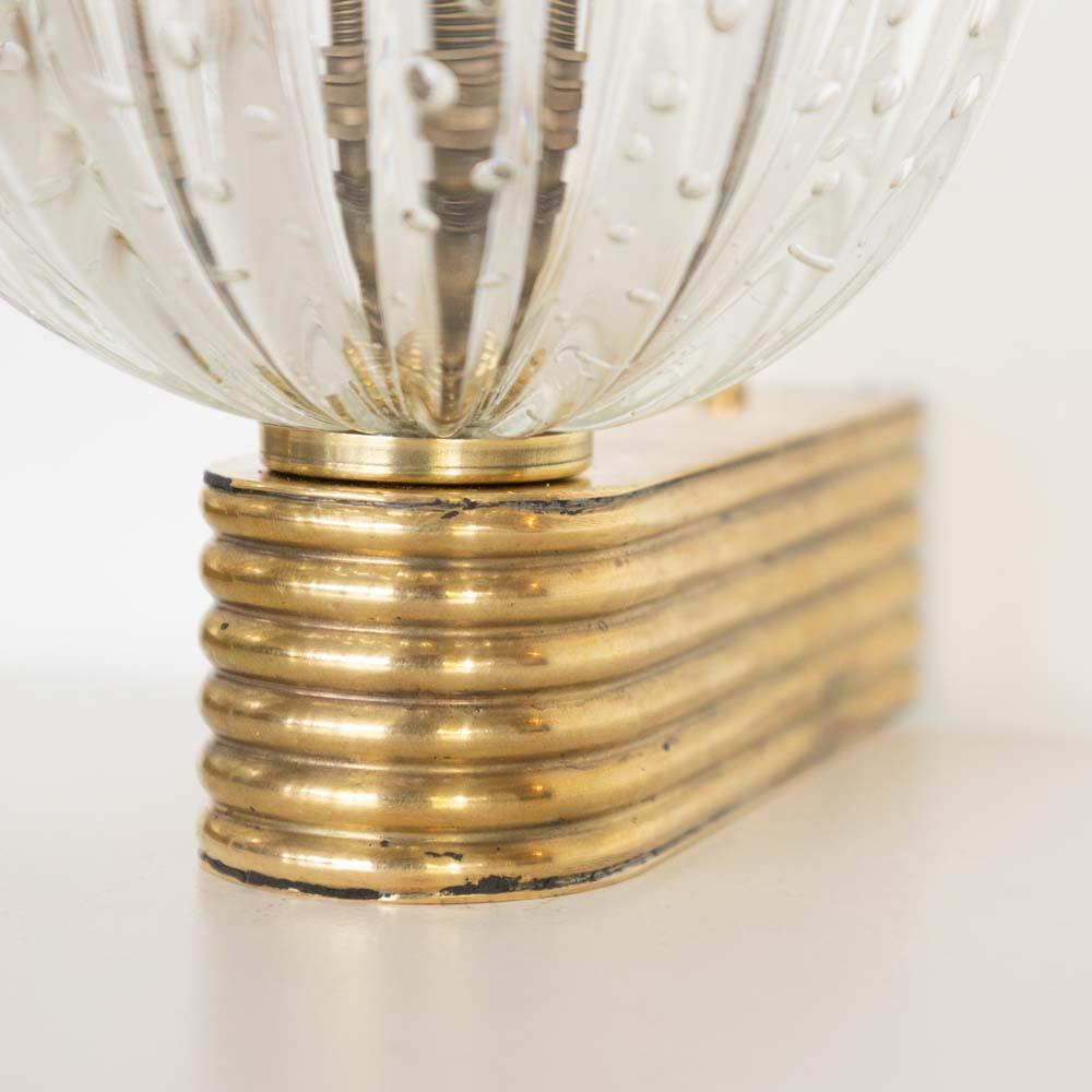 Pair of Italian Scalloped Glass Sconces 5