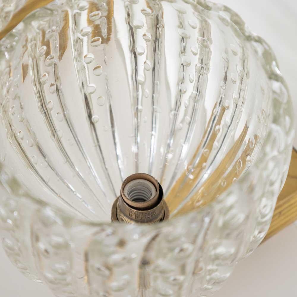 Pair of Italian Scalloped Glass Sconces 6