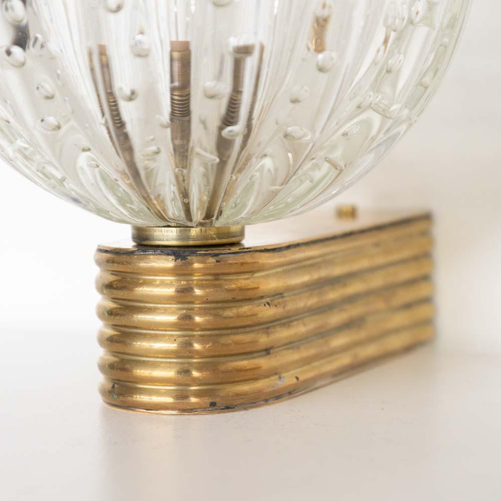 Pair of Italian Scalloped Glass Sconces 4
