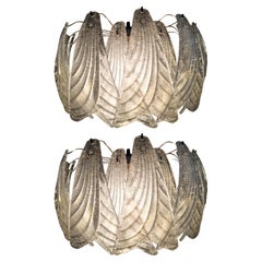 Paire d'appliques italiennes de style Barovier & Toso, Murano, 1970