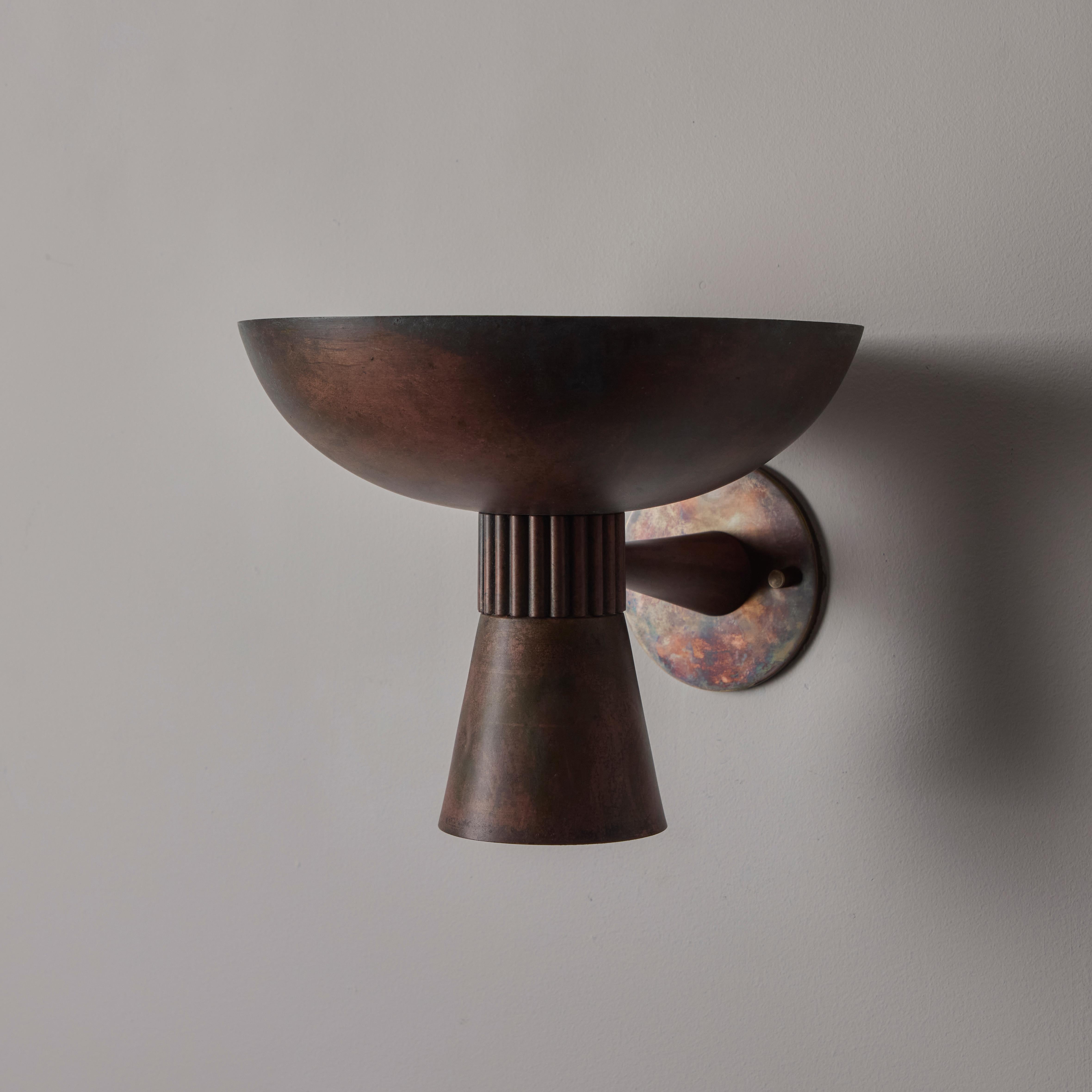 Enameled Pair of Italian Sconces For Sale