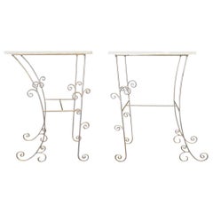 Pair of Italian Scrolling Console Tables