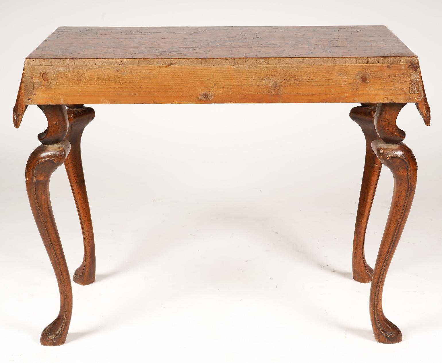 Pair of Italian Sculptural Carved Walnut and Olive Wood Console Tables, 1920's 9