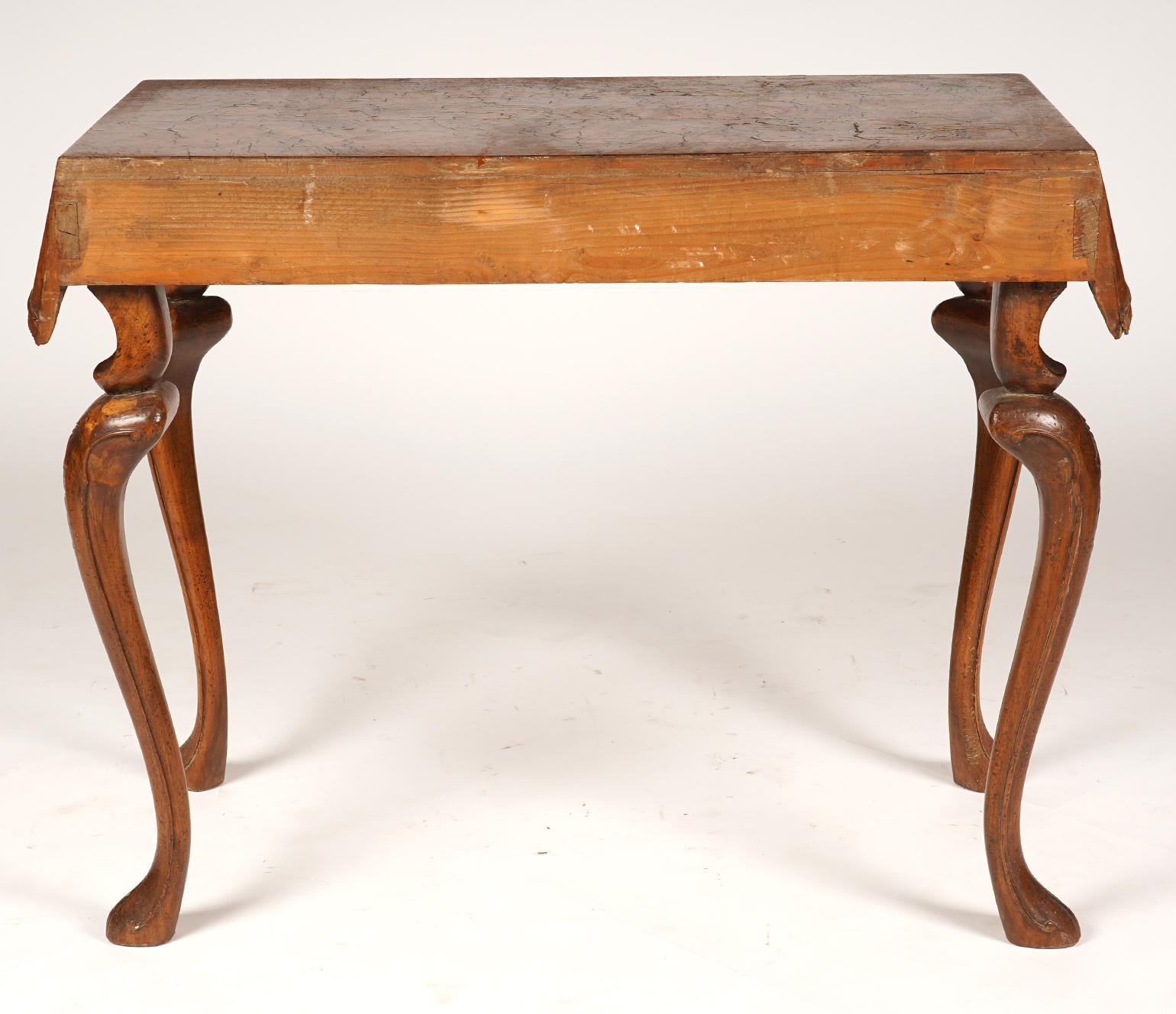 Pair of Italian Sculptural Carved Walnut and Olive Wood Console Tables, 1920's 3