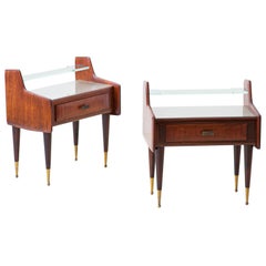 Pair of Italian Sculptural Nightstands, 1950s